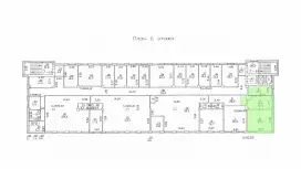 Аренда офиса 58.8 кв.метров, 6 этаж-99. План объекта