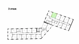 Продажа офиса 26.4 кв.метров, 3 этаж-99. План объекта