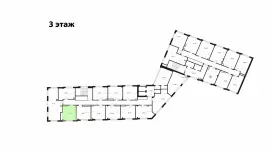 Продажа офиса 27.15 кв.метров, 3 этаж-99. План объекта