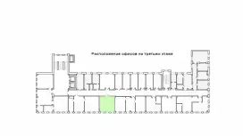 Аренда офиса 37.7 кв.метров, 3 этаж-99. План объекта