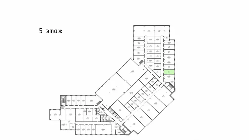 Аренда офиса 17 кв.метров, 5 этаж-99. План объекта