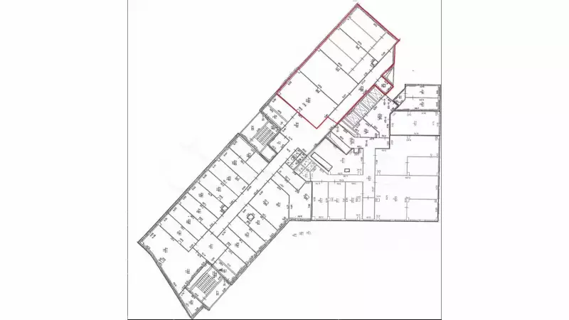 Аренда офиса 245 кв.метров, 12 этаж-99. План объекта