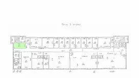 Аренда офиса 17.3 кв.метров, 3 этаж-99. План объекта