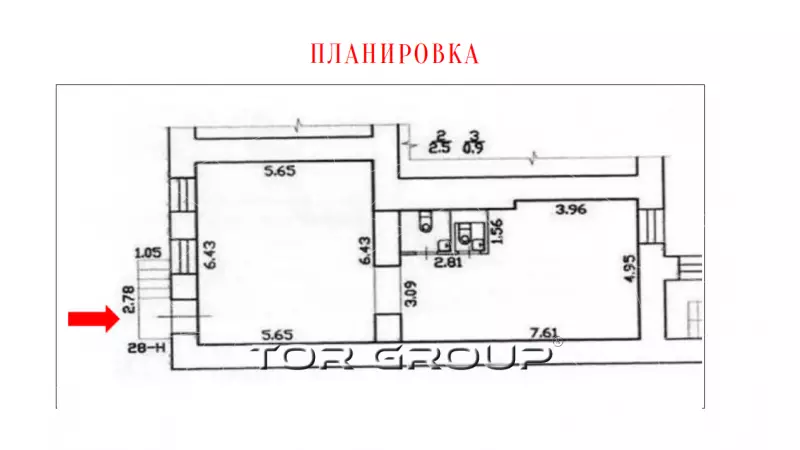 Аренда торгового помещения 80 кв.метров, 1 этаж-99. План объекта