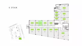 Продажа офиса 34.5 кв.метров, 6 этаж-99. План объекта