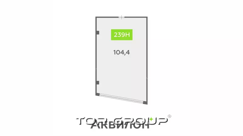 Продажа офиса 104.4 кв.метров, 7 этаж-99. План объекта