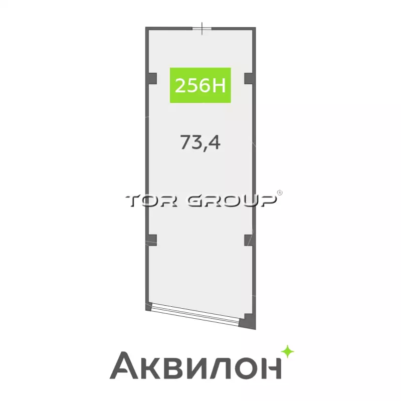 Продажа офиса 73.4 кв.метров, 8 этаж-99. План объекта
