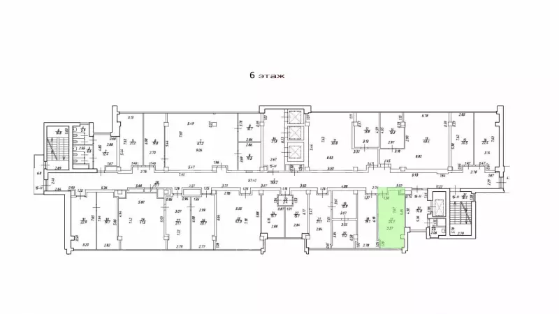 Аренда офиса 24.1 кв.метров, 6 этаж-99. План объекта