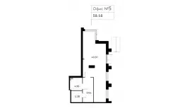 Продажа универсального помещения 58.3 кв.метров, 1 этаж-99. План объекта