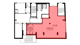 Продажа универсального помещения 126.7 кв.метров, 1 этаж-99. План объекта