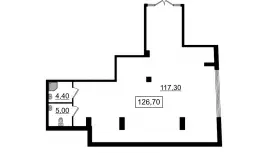Продажа универсального помещения 126.7 кв.метров, 1 этаж-99. План объекта