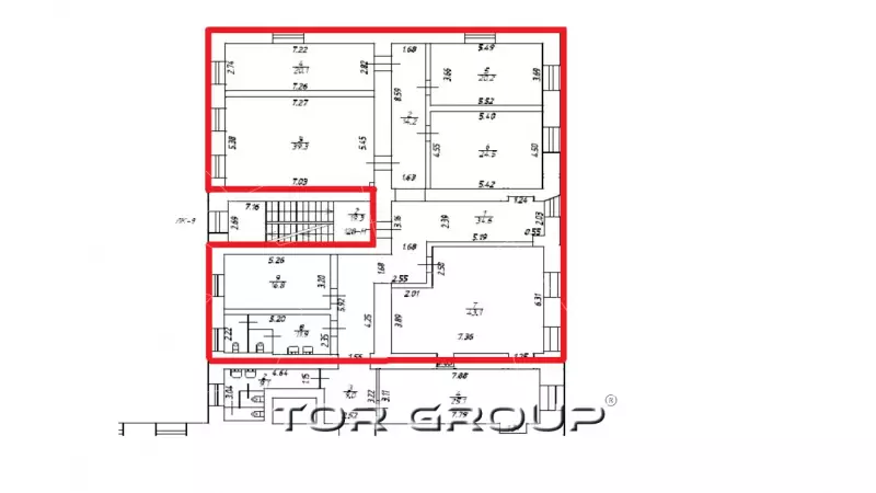 Офис 225 м2 от собственника-99. План объекта