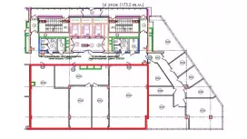Аренда офиса 173.5 кв.метров, 16 этаж-99. План объекта