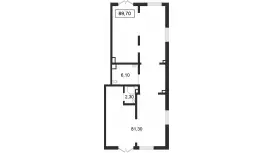 Продажа универсального помещения 89.7 кв.м, 2 этаж-99. План объекта