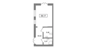 Продажа универсального помещения 39.17 кв.м,1 этаж-99. План объекта