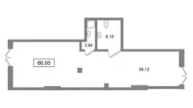 Продажа универсального помещения 66.95 кв.м, 1этаж-99. План объекта