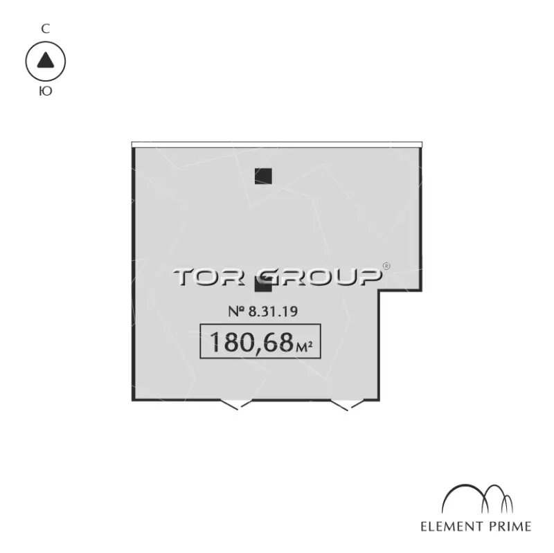 Продажа офиса 180.68 кв.метров, 8 этаж-99. План объекта