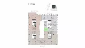Продажа офиса 81.85 кв.метров, 7 этаж-99. План объекта