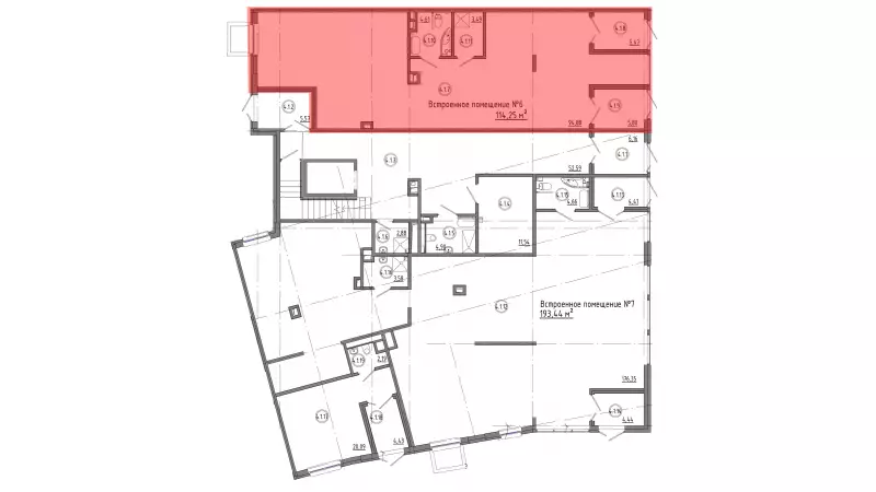 Продажа универсального помещения 114.5 кв.м, 1этаж-99. План объекта