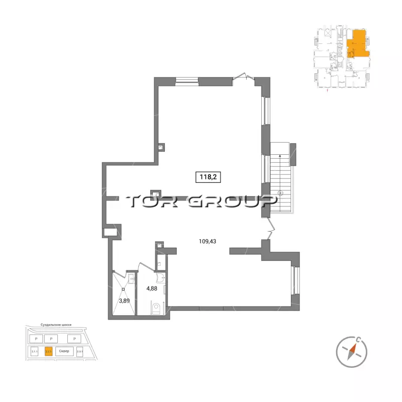 Продажа универсального помещения 118.2 кв.м, 1этаж-99. План объекта