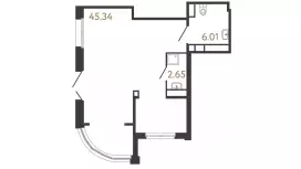 Продажа универсального помещения 54 кв.м, 1этаж-99. План объекта
