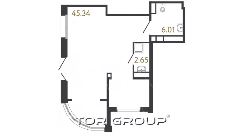 Продажа универсального помещения 54 кв.м, 1этаж-99. План объекта