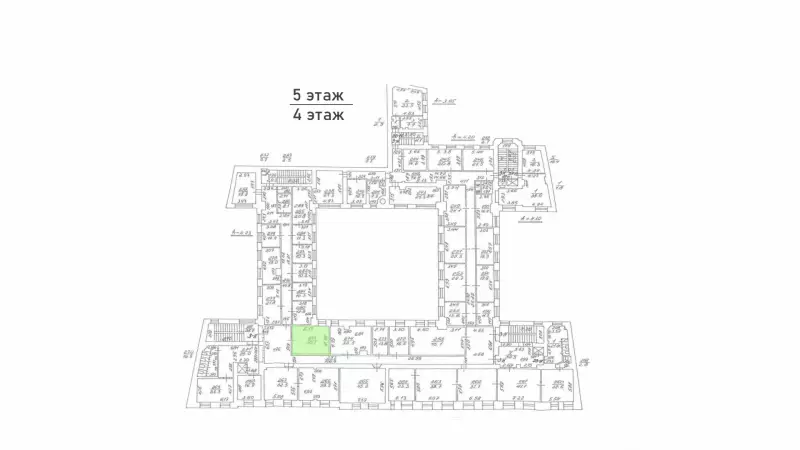 Аренда офиса 30.1 кв.метров, 4 этаж-99. План объекта