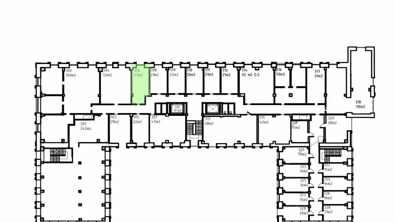 Аренда офиса 27 кв.метров, 3 этаж-99. План объекта