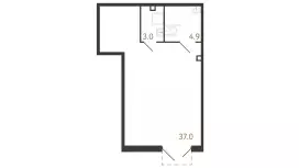 Продажа универсального помещения 44.9 кв.м, 1 этаж-99. План объекта