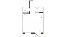 Продажа универсального помещения 49.7 кв.м, 1 этаж-99. План объекта