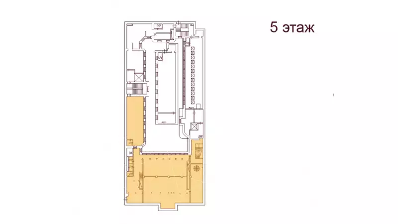 Аренда офиса 659.7 кв.метров, 5 этаж-99. План объекта
