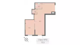 Продажа универсального помещения 73.5 кв.м, 1 этаж-99. План объекта