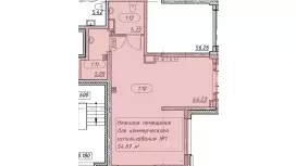 Продажа универсального помещения 54.07 кв.м, 1этаж-99. План объекта