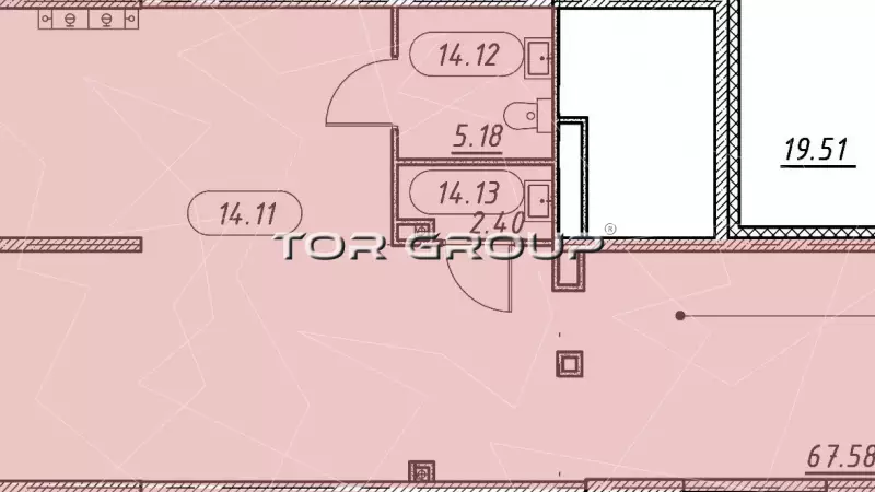 Продажа универсального помещения 75.16 кв.м, 1этаж-99. План объекта