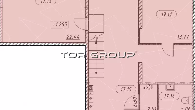 Продажа универсального помещения 125.25 кв.м,1этаж-99. План объекта