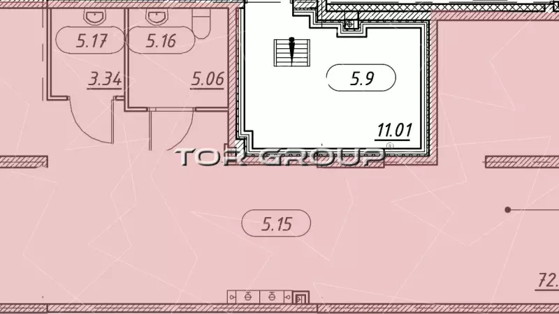 Продажа универсального помещения 80.91 кв.м, 1этаж-99. План объекта