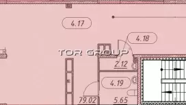 Продажа универсального помещения 86.79 кв.м, 1этаж-99. План объекта