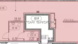 Продажа универсального помещения 89.01 кв.м, 1этаж-99. План объекта