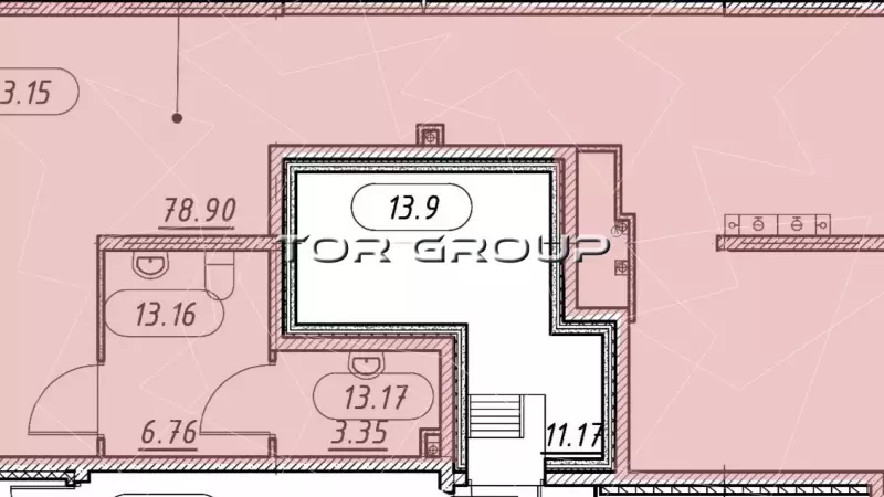 Продажа универсального помещения 89.01 кв.м, 1этаж-99. План объекта
