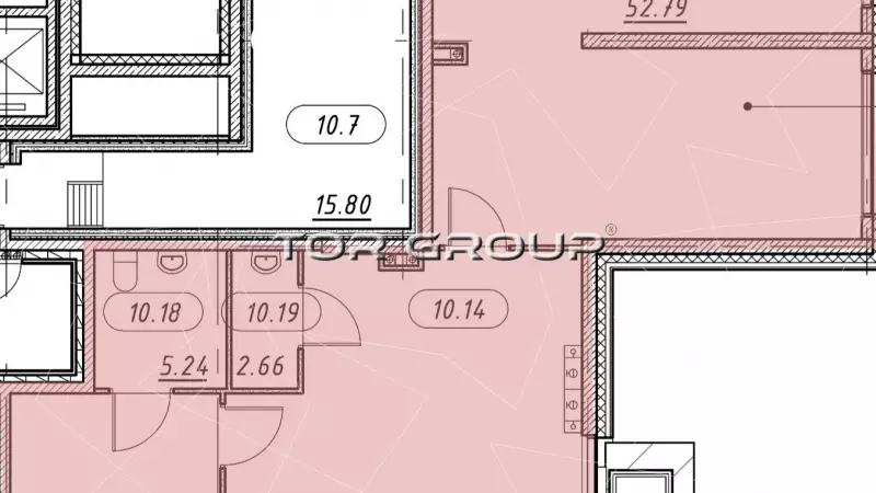 Продажа универсального помещения 111.58 кв.м,1этаж-99. План объекта