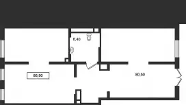 Продажа универсального помещения 87 кв.м, 1 этаж-99. План объекта