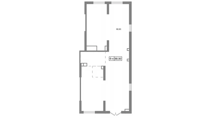 Продажа универсального помещения 88.9 кв.м, 1 этаж-99. План объекта