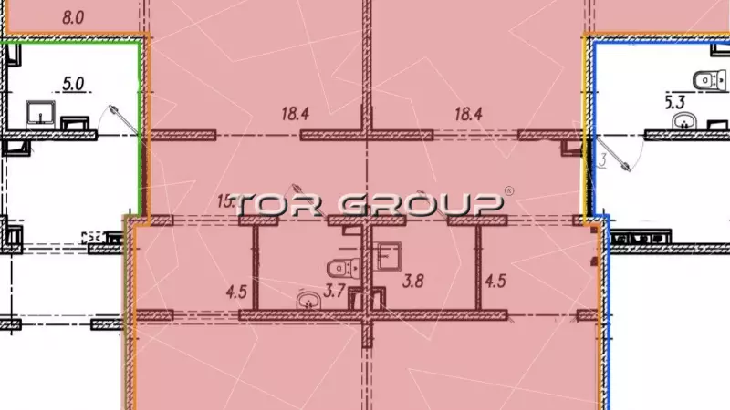 Продажа универсального помещения 115 кв.м, 1 этаж-99. План объекта