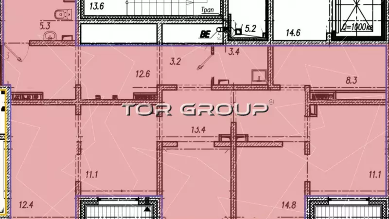 Продажа универсального помещения 95.6 кв.м, 1 этаж-99. План объекта