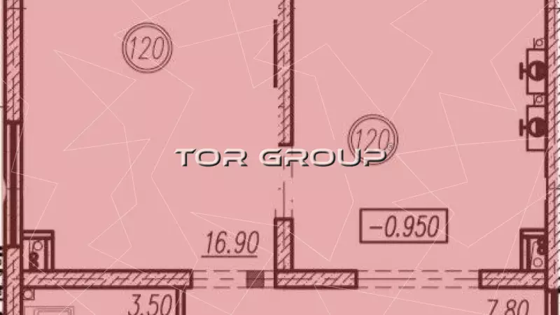 Продажа универсального помещения 98 кв.м, 1 этаж-99. План объекта