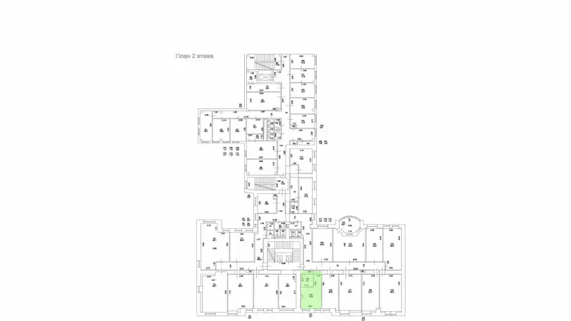 Аренда офиса 24.6 кв.метров, 2 этаж-99. План объекта