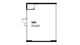 Продажа офиса 31.6 кв.метров, 2 этаж-99. План объекта