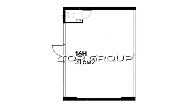 Продажа офиса 31.6 кв.метров, 2 этаж-99. План объекта