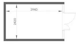 Продажа офиса 9.6 кв.метров, 5 этаж-99. План объекта