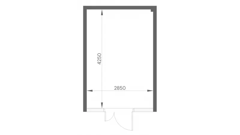 Продажа офиса 12.1 кв.метров, 5 этаж-99. План объекта